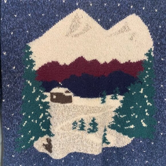 Vintage Northern Reflections cotton wool blend holiday christmas sweater - Picture 4 of 8